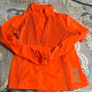 Fila Vibrant Orange Half-Zip Pullover